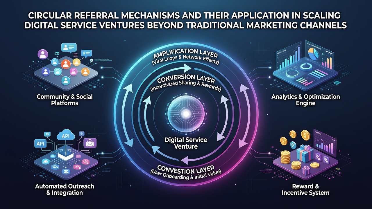 Circular Referral Mechanisms and Their Application in Scaling Digital Service Ventures Beyond Traditional Marketing Channels